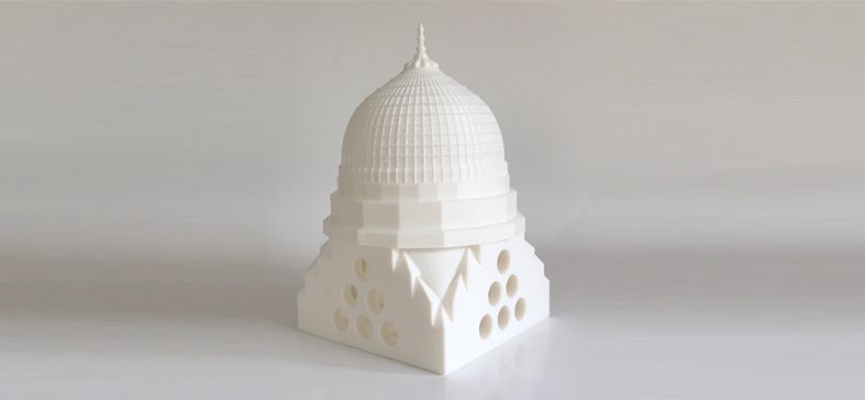 white dome created by 3d printing service Grit 3d.com